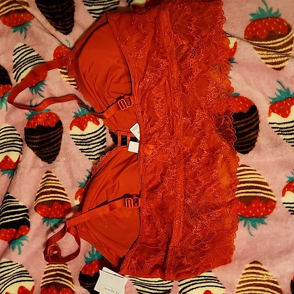 Auden Red Shimmer Bralette - Picture 4 of 6